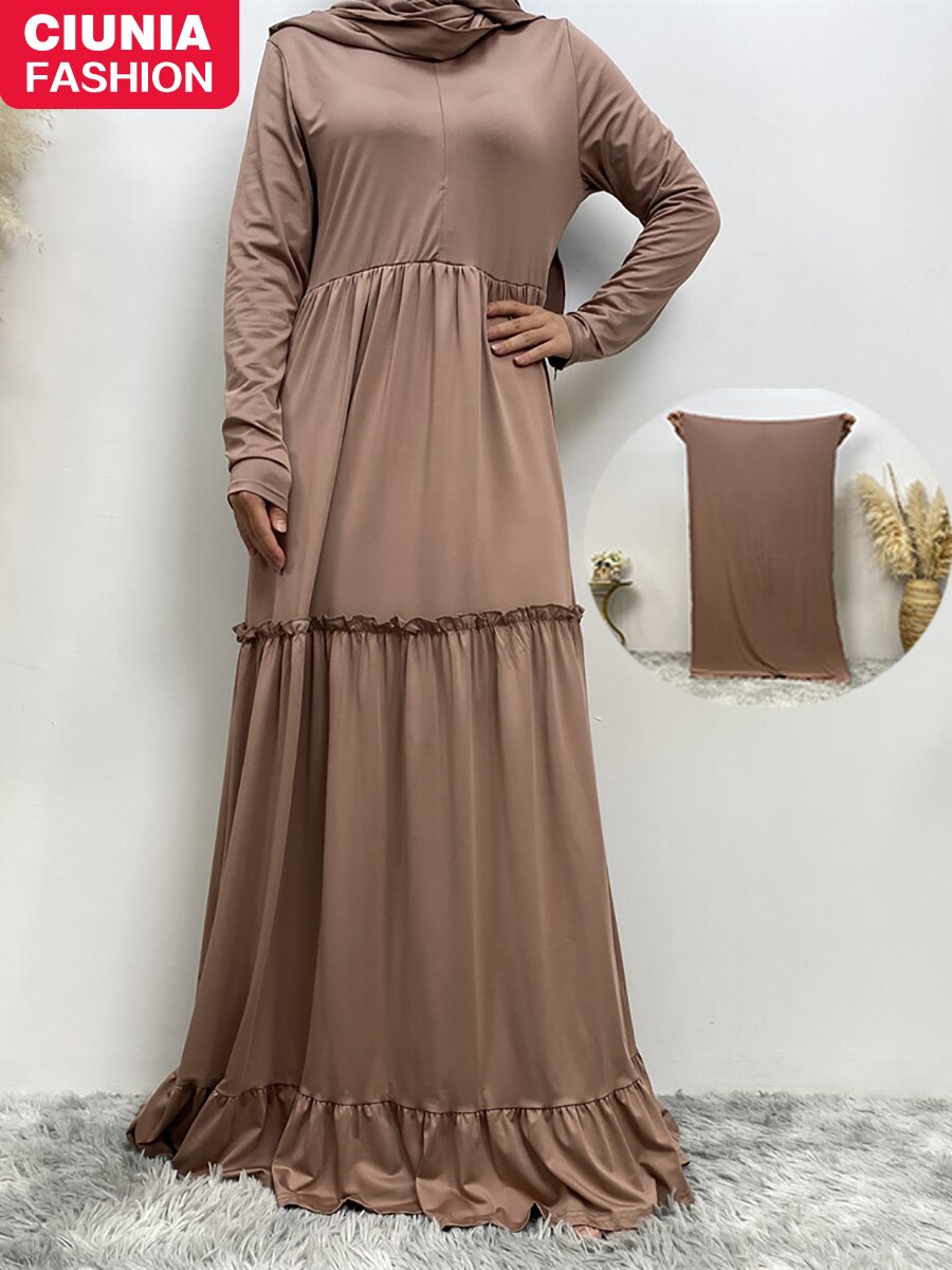두바이 아바야 여성용 무슬림 드레스, 캐주얼 모로코 카프탄 터키 로브, 라마단 기모노 기도복, 2 피스, 인기 판매